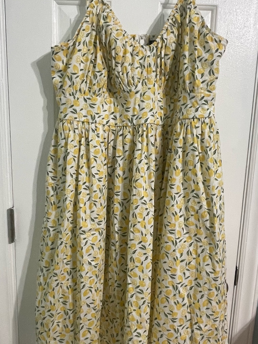 Retro Chic Pleated Bust Midi Dress